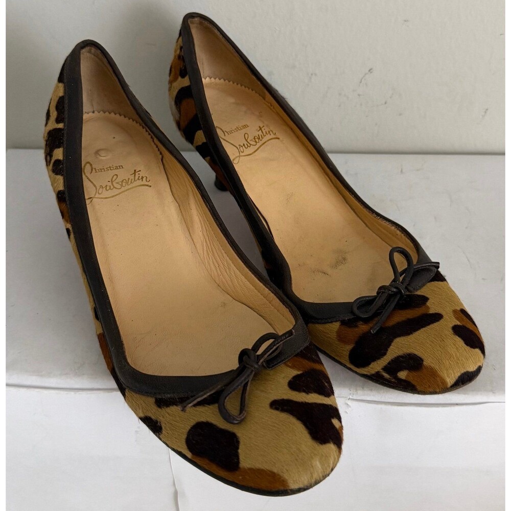 Christian Louboutin Pony Hair Leopard Pump Size 36.5